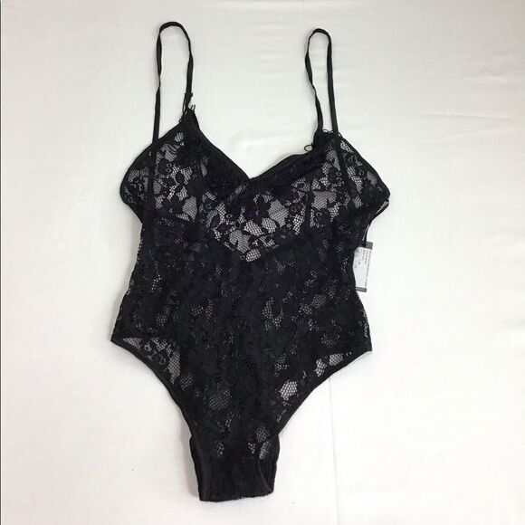 Lovers+Friends Black Mesh Second Nature Lace Body Suit Size S - Picture 2 of 12
